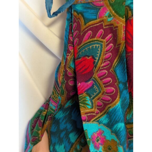 Vintage Worthington Boho Paisley Pleated Midi Skirt Size 10 - Picture 5 of 7